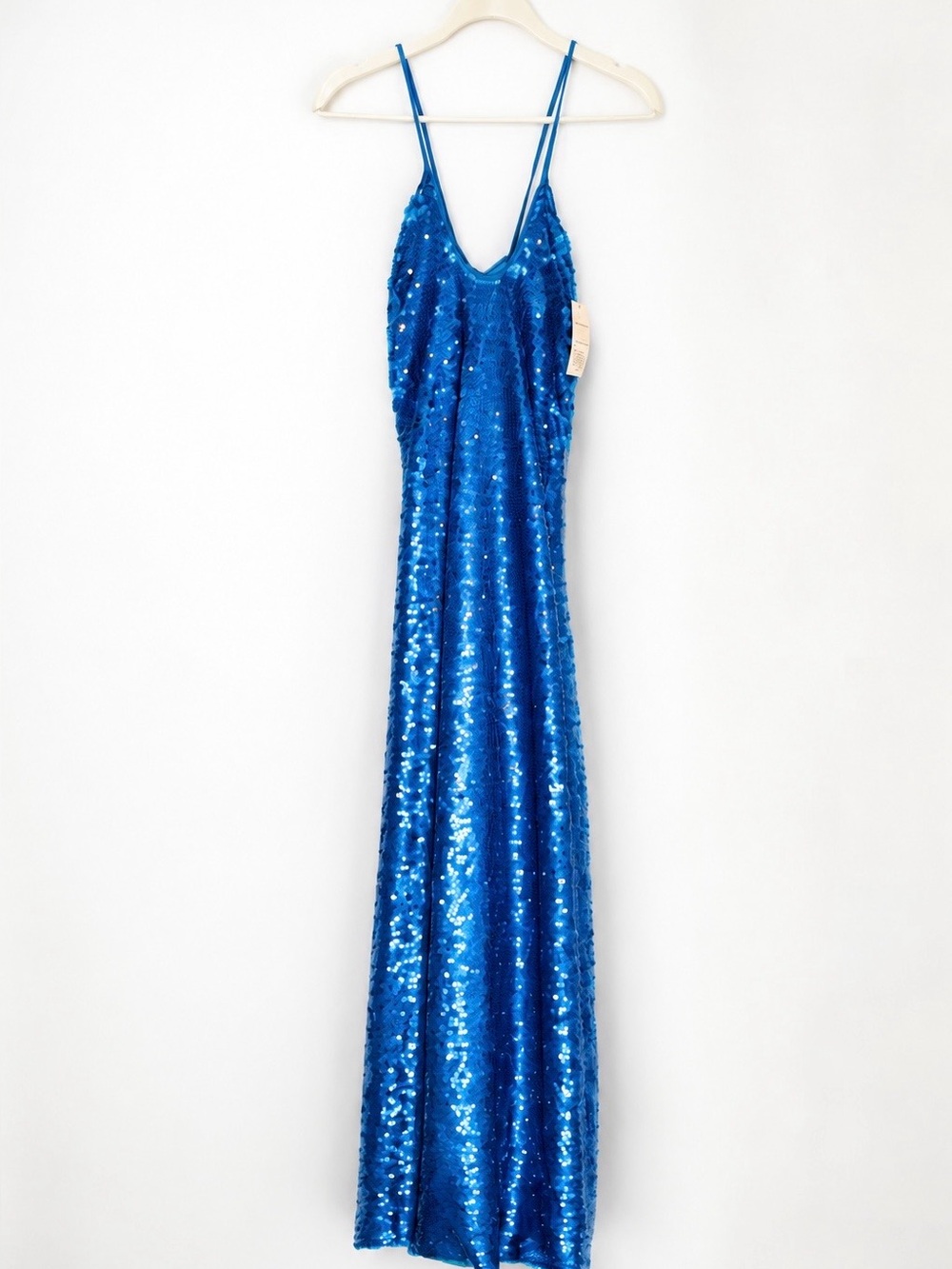 Cult Gaia Blue Sequin Maxi Dres